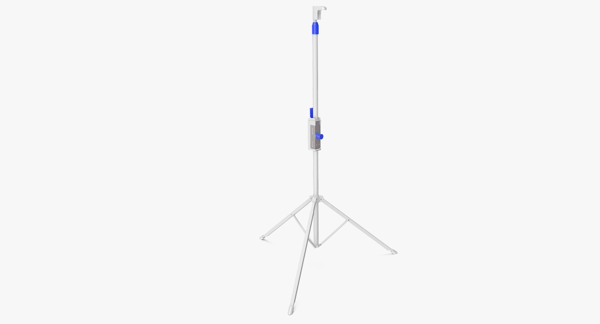 Adjustable Tripod Stand White 3D Model 3D model preview