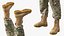 Army Soldier in Green Camo Rigged for Maya