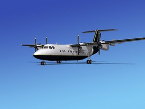 dhc-7-200 passenger freight 3d max
