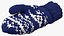 Pair of Blue Wool Mittens