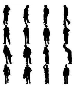 3ds people silhouettes