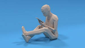 kid using tablet 3D