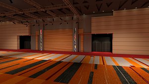 convention center room interior 3D model