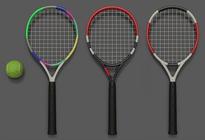 3D games racket ball model