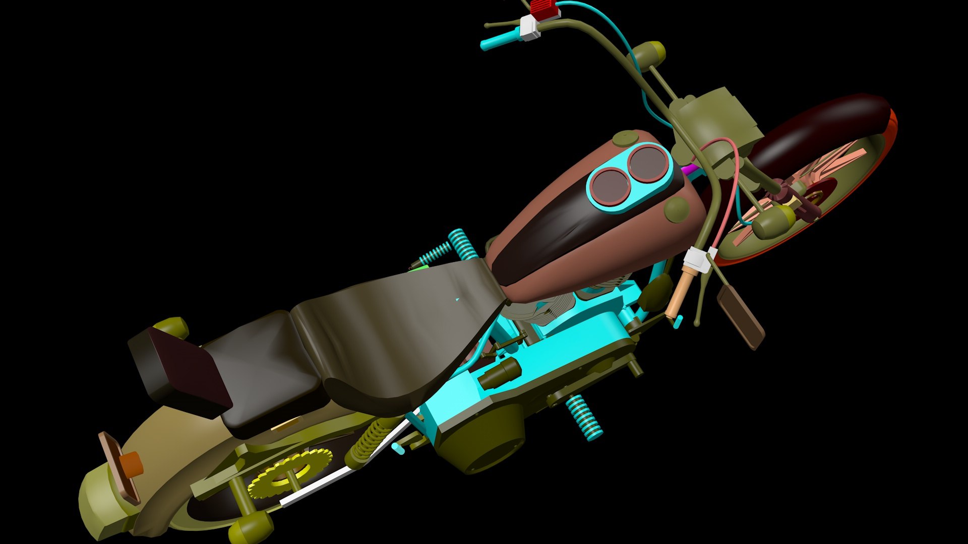 3D model harley davison lowrider custom softail 1984 - TurboSquid 2087262
