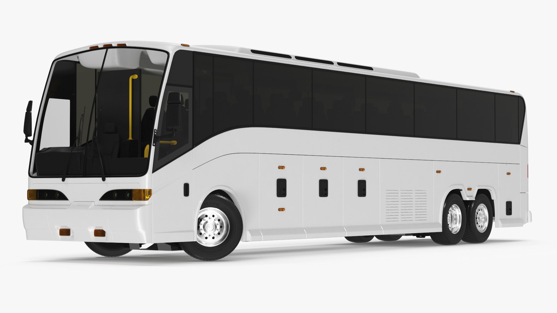 Charter Bus Rigged for Cinema 4D 3D model preview