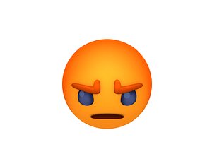 3D facebook angry reaction button