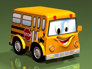 3d bus kids fun model