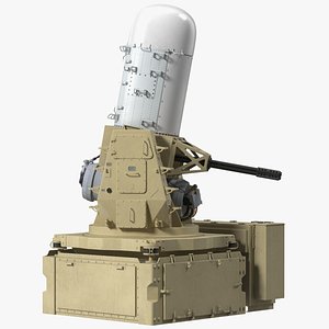 Mark 15 Phalanx Close-In Weapon System Sand Rigged for Maya 3D