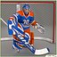 Hockey Player and Hockey Goalkeeper CG