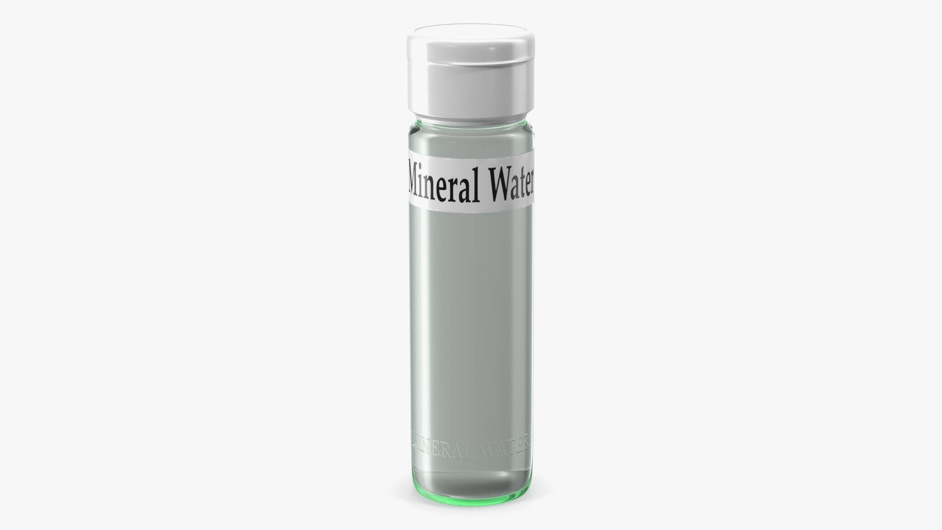 Mineral Water in Modern Glass Bottle 3D model preview