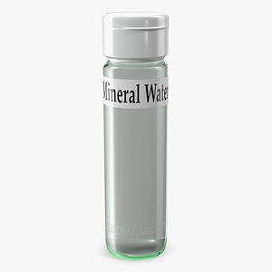3D Mineral Water in Modern Glass Bottle model