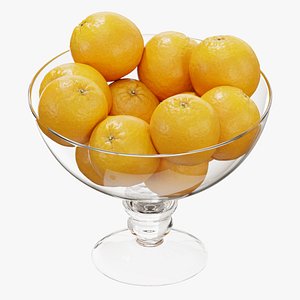 3D model Glass footed fruit set 10