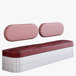 3D Cafe Seating Area 11 model