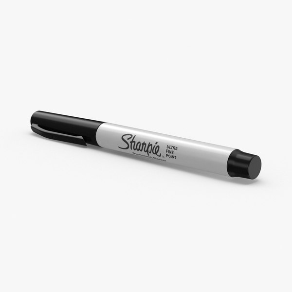 3D sharpie marker - branded - TurboSquid 1312666