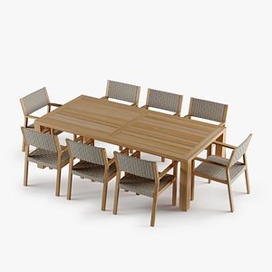 Maze Dining Chair Teak Table