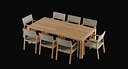 Maze Dining Chair Teak Table