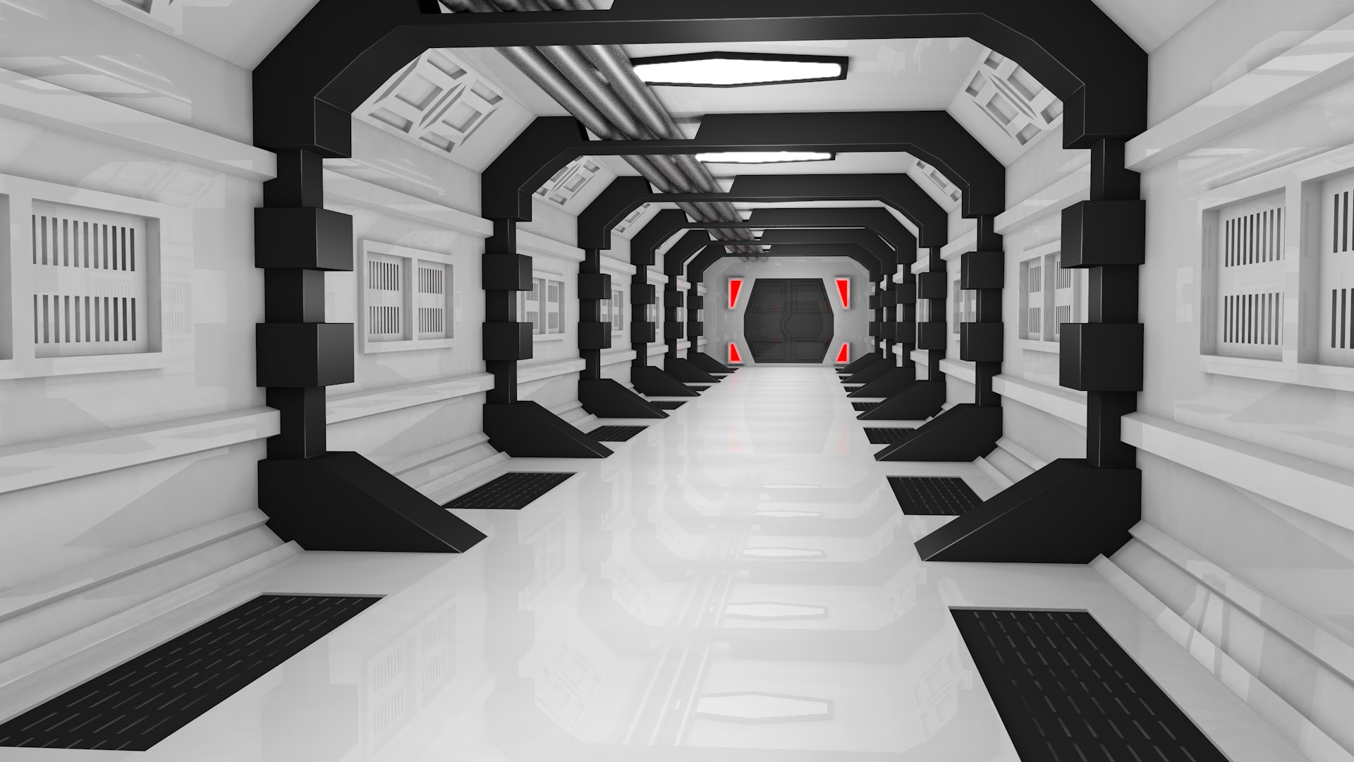 3D Model Sci Fi Corridor - TurboSquid 2201409