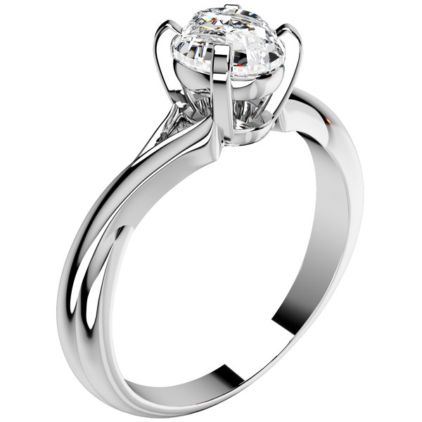 Twisted Oval Gemstone Engagement Ring 3D CAD Design-O11031OV print 3D model