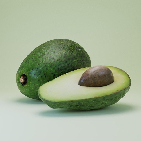 3d model avocado pear avoderm butyrospermum parkii