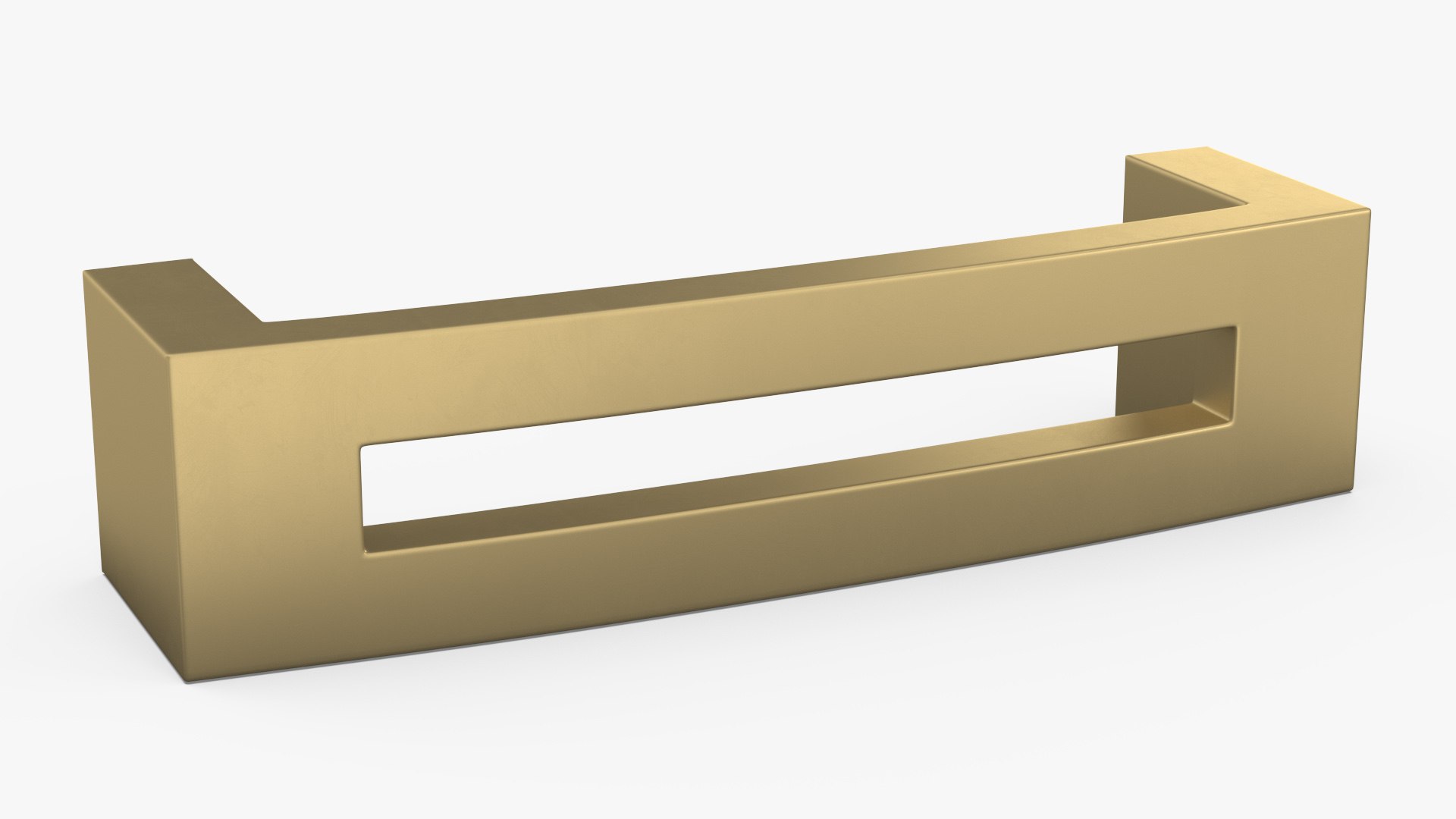Kitchen Cabinet Handle Flat Bronze 3D model preview