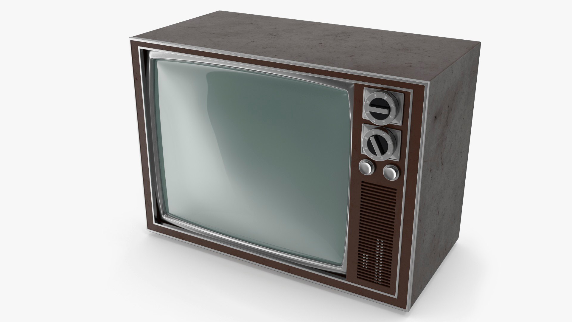 Vintage TV 3D model preview