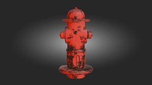 Fire Hydrant LowPoly 3D Model 3D