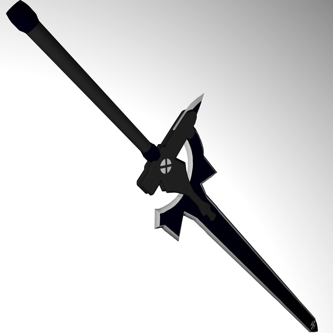 3d Model Elucidator Kirito Sword