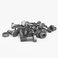 Steel Rusted Hex Bolts Nuts
