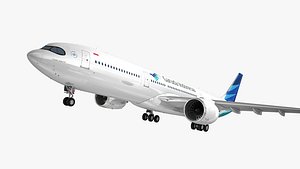 3D Airbus A330neo Garuda Indonesia