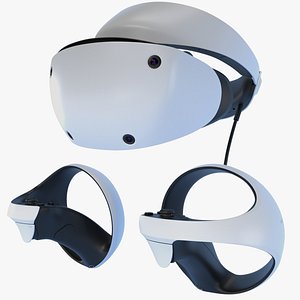 3D Sony Playstation VR 2 with Sense Controller