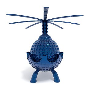 3D Flying Blue Robot - Proppy