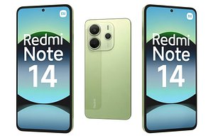 Xiaomi Redmi Note 14 Green Low Poly 3D model