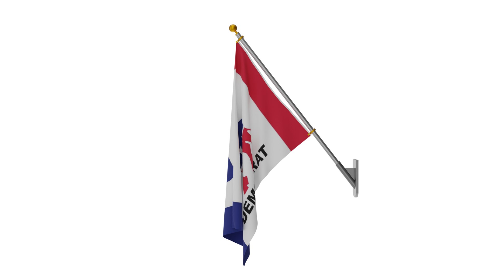 3D Wall Flag Democratic Party USA - TurboSquid 2210986