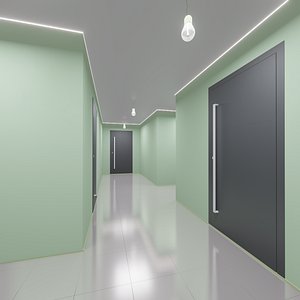 3D Hallway  02 model