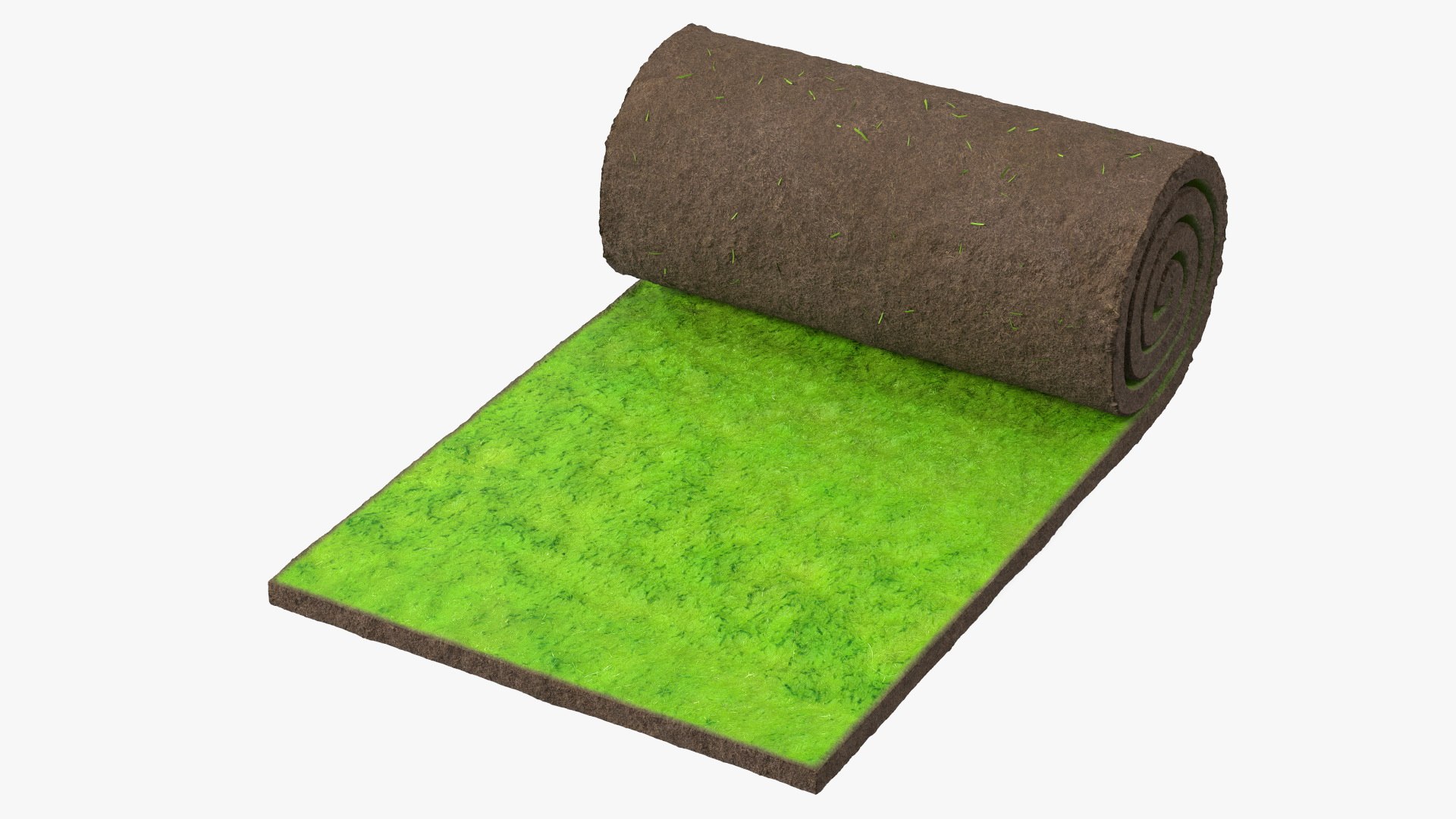 Lawn Turf Roll 3D model preview
