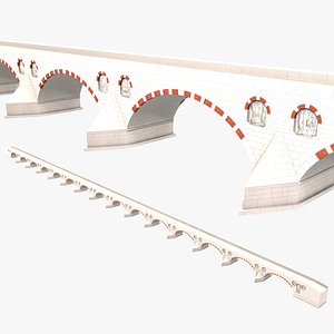 ancient roman bridge ca 3D model