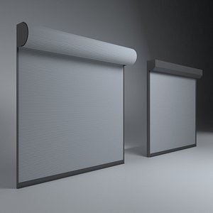 shop garage door 3D model