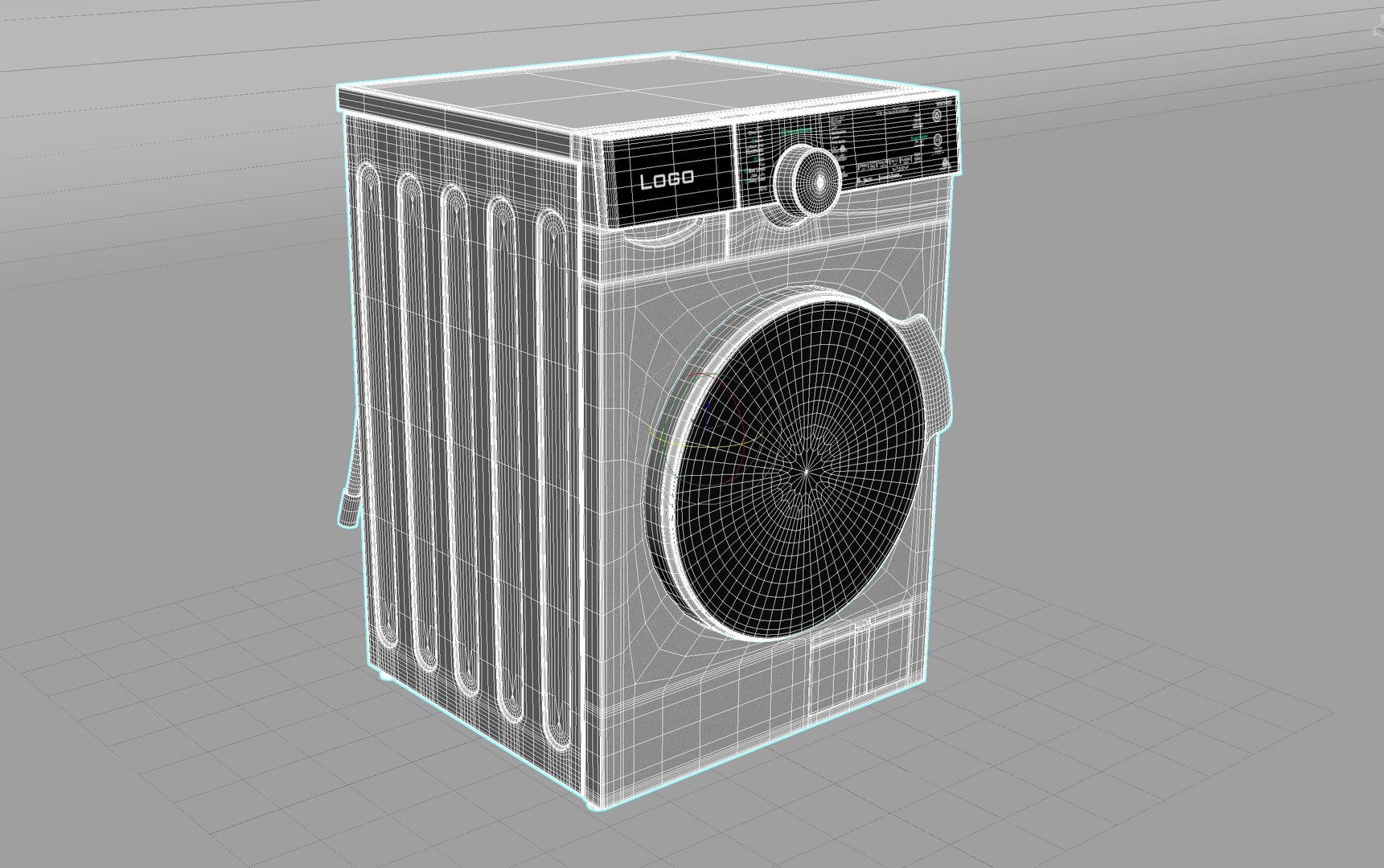 3d Washing Machine Silver Color Turbosquid 2267212