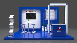 booth 3m x 4m 3D model