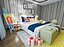 Conception de chambre d'enfant de style américain modèle 3D