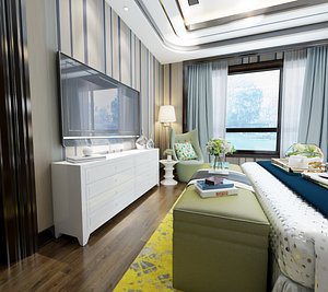 American style children room design 3D Model