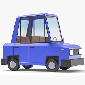 Cartoon Car Low Poly 3D Model 02 3D
