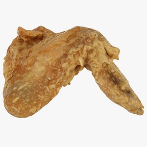 3D crispy chicken wing model
