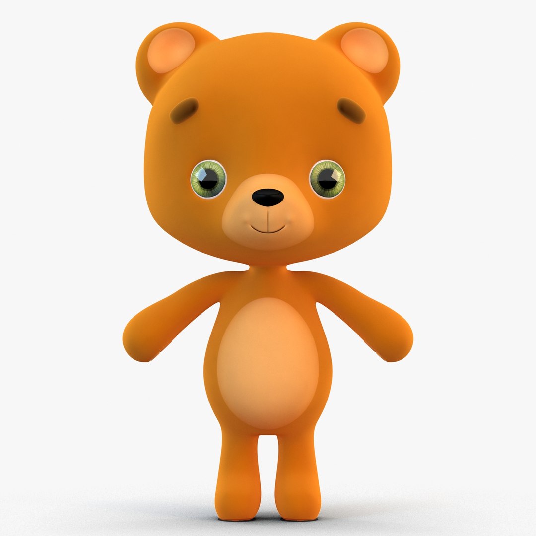 Cute cartoon teddy bear 3D model - TurboSquid 1217914