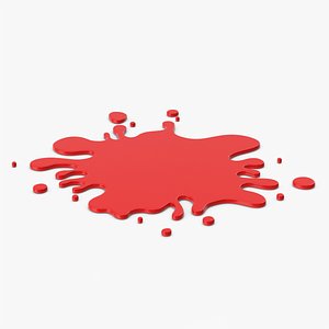 3D Red Splash