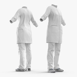 Hospital Doctor Uniform Long Sleeve White