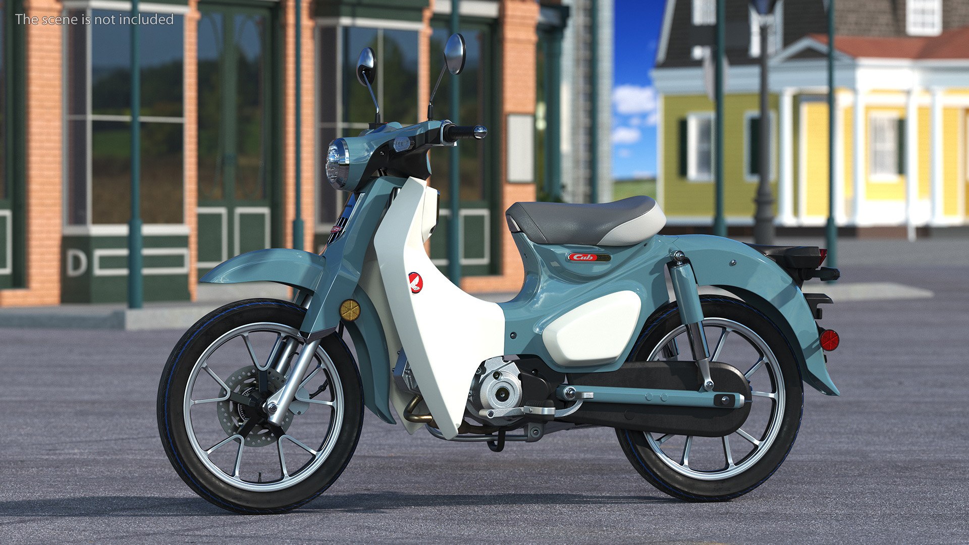 3D Model Scooter Honda Super Cub 2024 Green TurboSquid 2234680