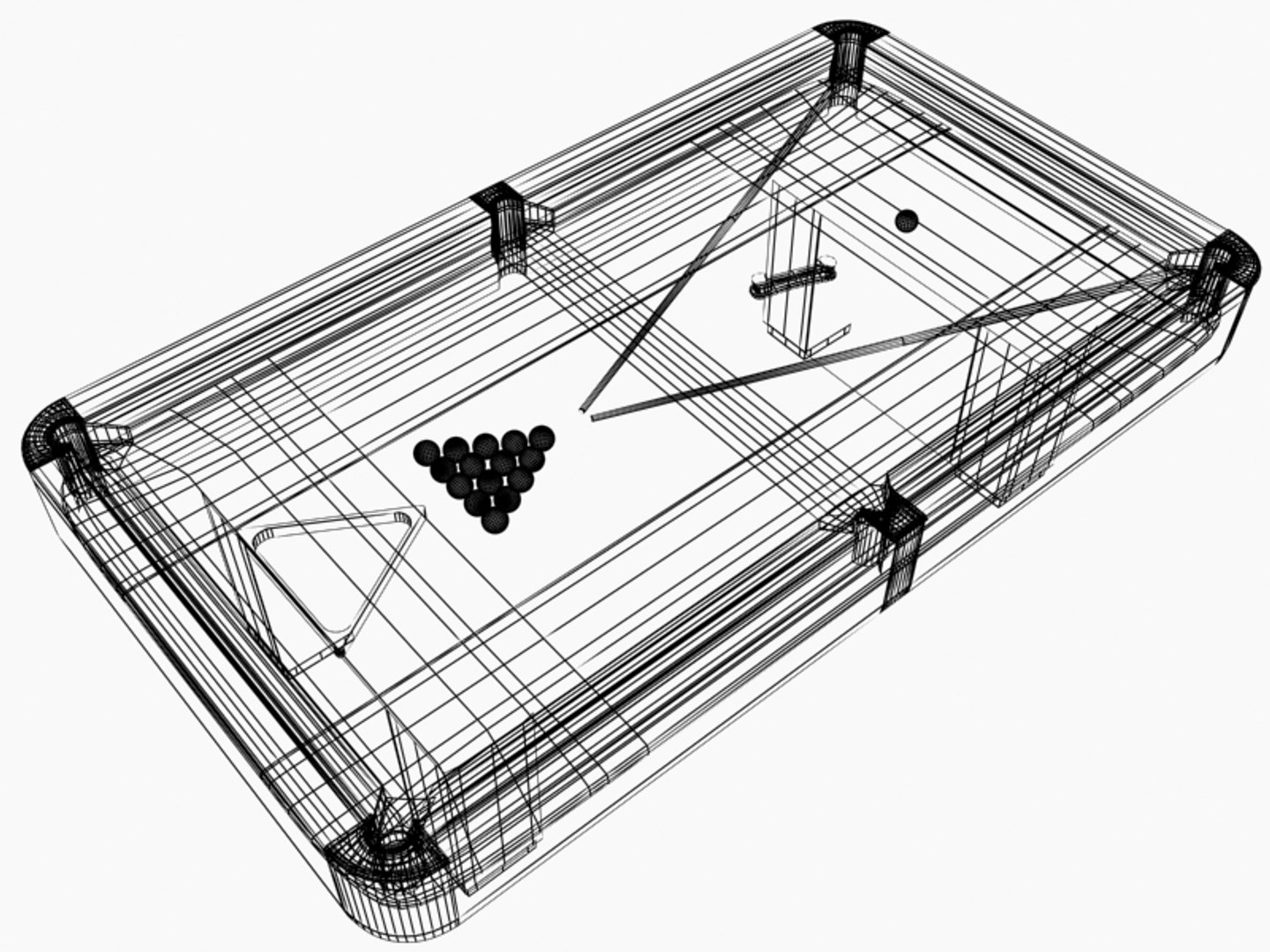 Billiard-tables Interior Modelled 3d Xsi