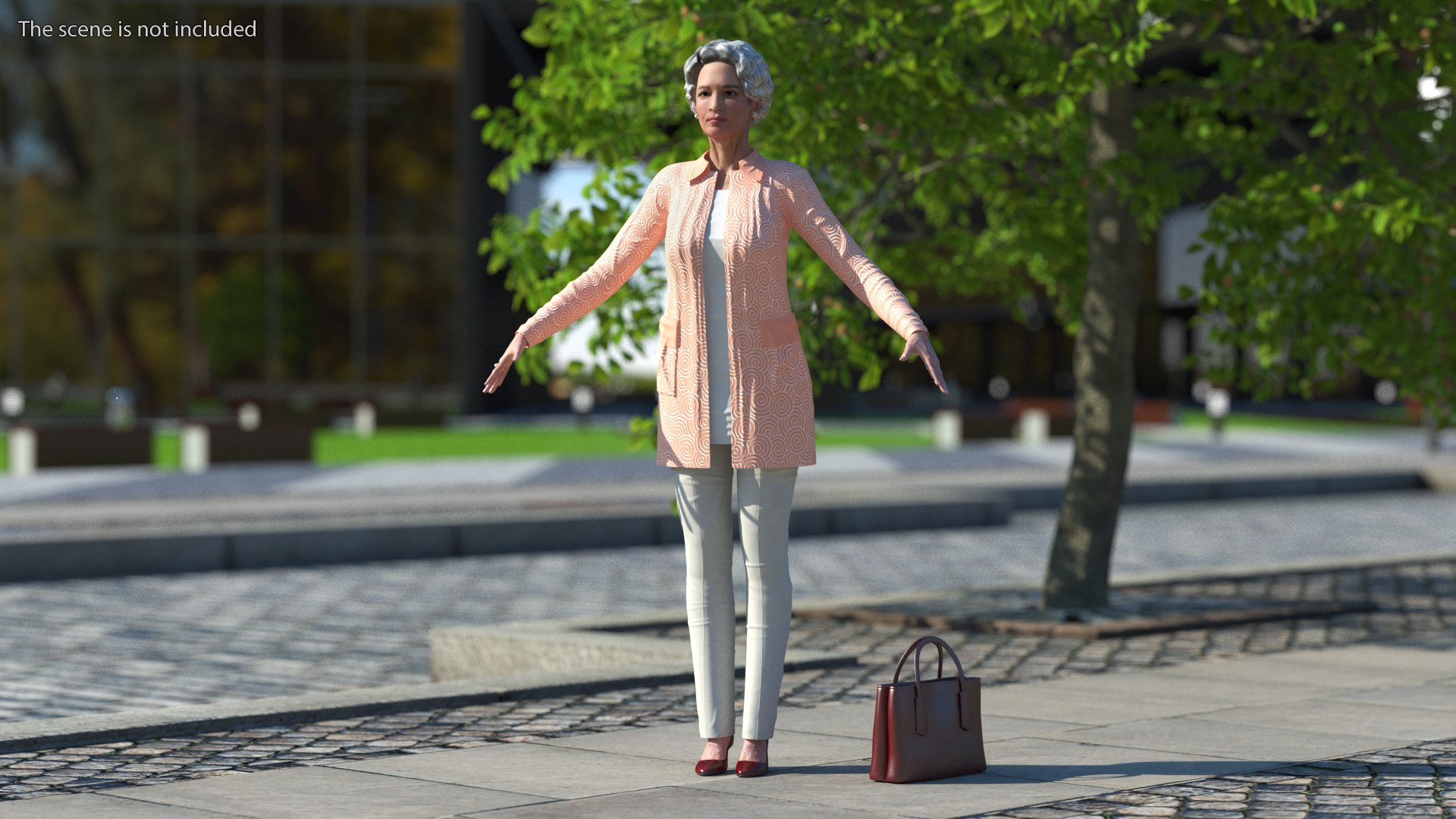 Asian Woman Everyday Style Rigged for Cinema 4D 3D model preview